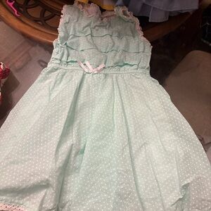 Well Dressed Wolf Light Green Polka Dot Dress